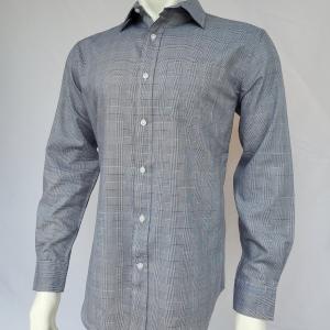 Men's Gray Plaid Casual Shirt 15