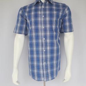 Men's Royal Blue Plaid Work Shirt 15