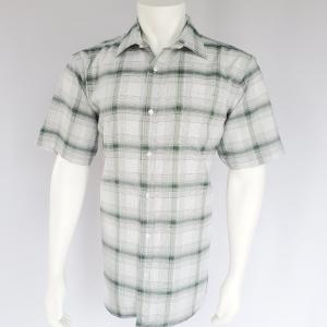 Men's Green Plaid Casual Shirt 27