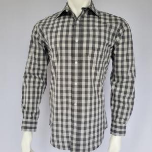 Men's Gray Plaid Casual Shirt 12