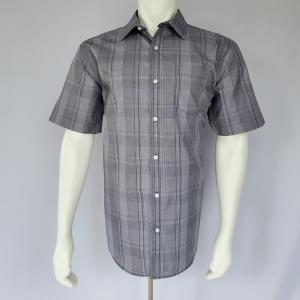 Men's Dark Gray Plaid Casual Shirt 17