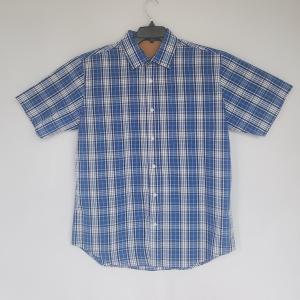 Boy's Royal Blue Plaid Casual Shirt 32