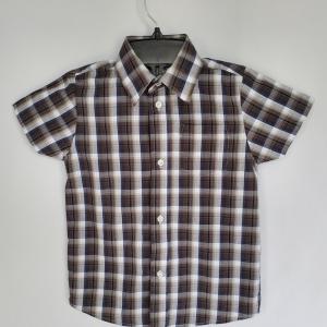 Boy's Gray and Blue Plaid Casual Shirt 15